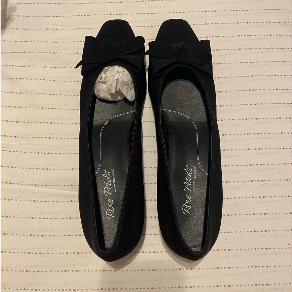 Brand new Rose Petals “Dani” black micro heel